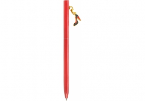 Ручка металлическая красная с брелоком "Туфелька", пишет синим MAXI MX16359