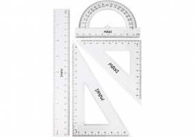 Набор линеек (лин 20см, тр14см, тр9см, транс) MAXI MX81304