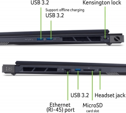 Ноутбук Acer Predator Helios 18 PH18-73 18" WQXGA IPS, Intel U9-275HX, 32GB, F1TB, NVD5080-16, Lin, чорний NH.QVZEU.004