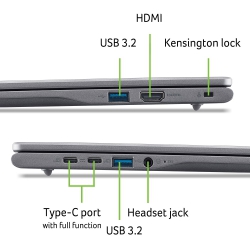 Ноутбук Acer Chromebook Plus CB516-1H 16&quot; WUXGA IPS, Intel i5-1334U, 16GB, F512GB, UMA, ChromeOS, серый NX.JCLEU.003