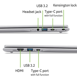 Ноутбук Acer Chromebook CB315-6H 15" FHD IPS, Intel P N250, 8GB, F128GB, UMA, ChromeOS, сріблястий NX.JGHEU.003