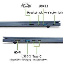 Ноутбук Acer Swift Go 14 SFG14-75 14" WUXGA OLED, Intel U7-258V, 32GB, F1TB, UMA, Win11, синій NX.JNBEU.003