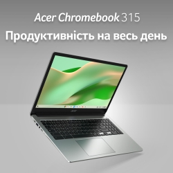 Ноутбук Acer Chromebook CB315-4H 15" FHD IPS, Intel C N4500, 4GB, F128GB, UMA, ChromeOS, серебристый NX.KB9EU.001