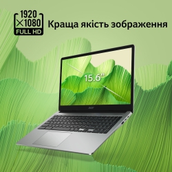 Ноутбук Acer Chromebook CB315-4H 15" FHD IPS, Intel C N4500, 4GB, F128GB, UMA, ChromeOS, сріблястий NX.KB9EU.001