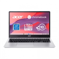 Ноутбук Acer Chromebook CB315-4HT 15" FHD IPS Touch, Intel P N6000, 8GB, F128GB, UMA, ChromeOS, серебристый NX.KBAEU.002