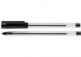 Ручка шариковая OPTIMA HYPE T 1,0 mm. Корпус прозрачный, пишет черным O15691