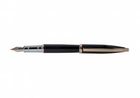 Ручка перьевая Monaco, корпус черный с серебристым CABINET O15921-01