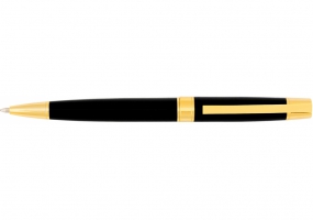 Ручка шариковая Toledo, черная с золотистым CABINET O15950-15