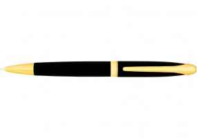 Ручка шариковая Geneva, черная с золотистым CABINET O15951-15