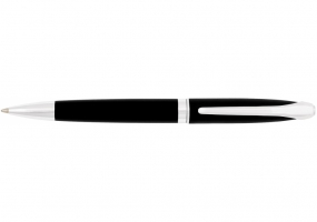 Ручка шариковая Geneva, черная с серебристым CABINET O15951-45