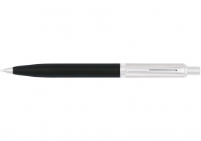 Ручка кулькова Rio, корпус чорний з хромом CABINET O15957-16