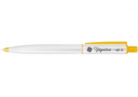 Ручка шариковая UA, серебристая с золотистым CABINET O15957-68-2P