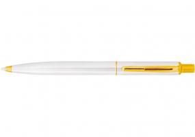 Ручка шариковая Rio, серебристая с золотистым CABINET O15957-68