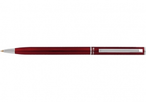 Ручка шариковая Canoe, корпус красный с серебристым CABINET O15964-03