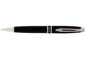 Ручка шариковая Сanyon, черный корпус с серебристым CABINET O15967-01