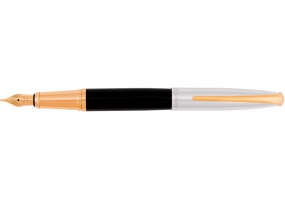 Ручка перова Miracle, чорна з хромом CABINET O16015-01