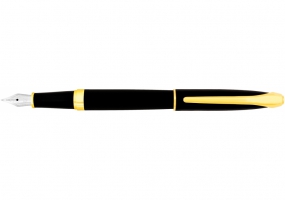 Ручка перьевая Geneva, черная с золотистым CABINET O16017-15