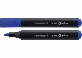 Маркер перманентний трикутний OPTIMA 2 мм, синій O16116