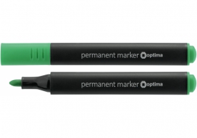 Маркер перманентний трикутний OPTIMA 2 мм, зелений O16118