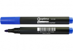 Маркер перманентный OPTIMA 2-3 мм, синий O16126