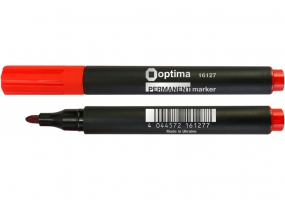 Маркер перманентный OPTIMA 2-3 мм, красный O16127