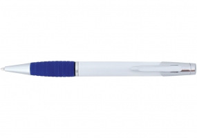 Ручка кулькова автомат. OPTIMA EDELWEIS металева 0,5 мм. Корпус білий, пише синім в блістері O17109
