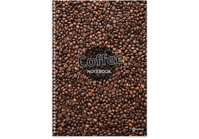 Блокнот А4, 80 л., «Рисунки природы» Coffee, клетка, спираль OPTIMA O20330-01