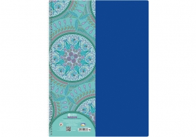 Блокнот А4 80арк,Kaleidoscope, бічна спір. синій OPTIMA O20365-02