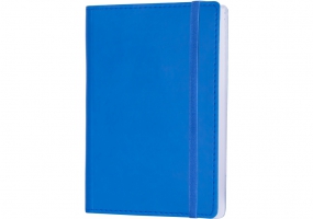 Деловая записная книжка Vivella А6, на резинке, блок - белый; синий OPTIMA O20384-02