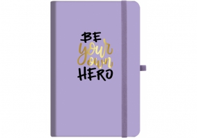 Деловая записная книжка (Блокнот) "Hero" с резинкой 136х207мм, полноцветная обложка, блок-шитье на нит OPTIMA O20812-30
