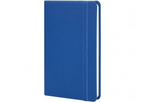 Деловая записная книжка VIVELLA, А5, твердая обложка, резинка, белый блок линия, синий OPTIMA O20821-02