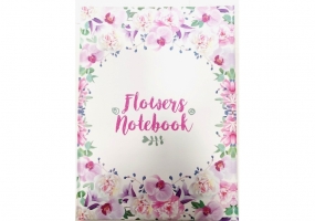 Блокнот "Flowers Nonebook", А5, крепление блока-шитье на нитку, 80 арк., обложка полноцветная OPTIMA O20841-03
