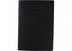 Ежедневник датированный, STRIPE, черный, А5, мягкая обложка OPTIMA O25285-01