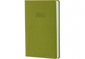 Дневник датированный Ткань плейн ПВХ, оливковый, А5 OPTIMA O26154