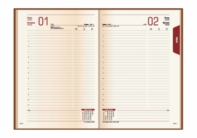 Щоденник датований Nubuck, бордовий, А5 OPTIMA O26159