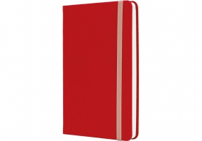 Деловая записная книжка SQUARE, А5, твердая обложка, резинка, белый блок клеточка, красный OPTIMA O27100-03