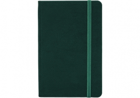 Деловая записная книжка SQUARE, А5, твердая обложка, резинка, белый блок клеточка, зеленый OPTIMA O27100-04