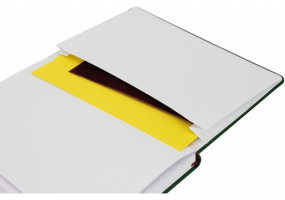 Деловая записная книжка SQUARE, А5, твердая обложка, резинка, белый блок клеточка, фисташковая OPTIMA O27100-67