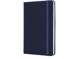 Деловая записная книжка NAMIB, А5, твердая обложка, резинка, белый блок клеточка, синий OPTIMA O27101-02