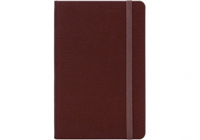 Деловая записная книжка NAMIB, А5, твердая обложка, резинка, белый блок клеточка, бордо OPTIMA O27101-18