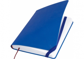 Діловий записник VIVELLA, А5, м’яка обкладинка, гумка, білий блок лінія, синій OPTIMA O27104-02