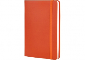 Деловая записная книжка VIVELLA, А5, Мягкая обложка, резинка, белый блок линия, оранжевый OPTIMA O27104-06