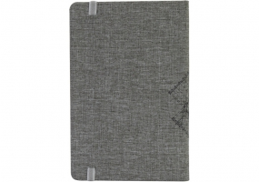 Діловий записник Architect сірий, А5, тверда обкладинка текстиль, гумка, блок клітинка OPTIMA O27191-01
