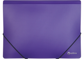 Папка пластиковая А4 на резинках Optima двухцветная, фиолетовая O30698-12