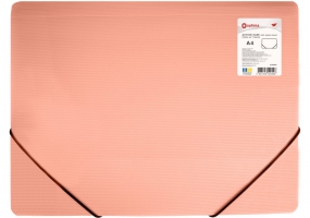 Папка на гумках, А4, OPTIMA, 500 мкм, фактура "СМУГА", асорті O30699