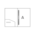 Папка-скоросшиватель А4 с пружинным механизмом Optima CLIP A, фактура "ПОЛОСА", ассорти O31253