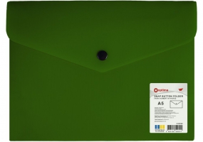 Папка-конверт на кнопці, непрозора, А5, OPTIMA, 180 мкм, фактура "СМУГА", асорті O35262