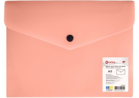 Папка-конверт на кнопці, непрозора, А5, OPTIMA, 180 мкм, фактура "СМУГА", асорті O35262