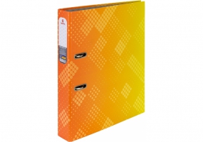 Папка-регистратор A4 Optima 50мм с печатной обложкой, оранжево-желтая O35444