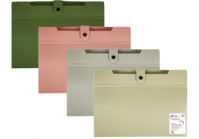 Папка з розширенням, А4, OPTIMA, 600 мкм, фактура "СМУГА", асорті O35546